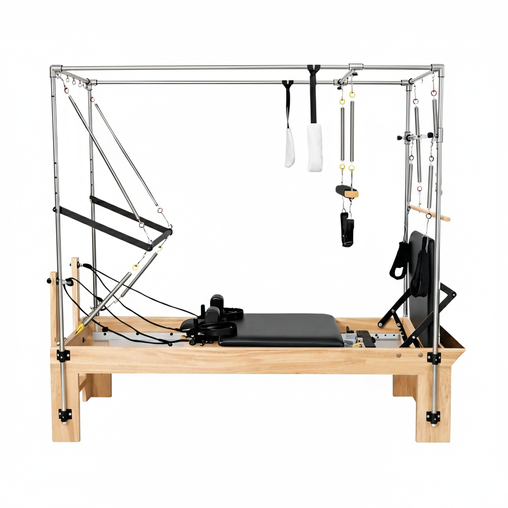 Cadillac Pilates avec Trapèze en Bois d’Érable – Usage Maison & Studio | Signature
