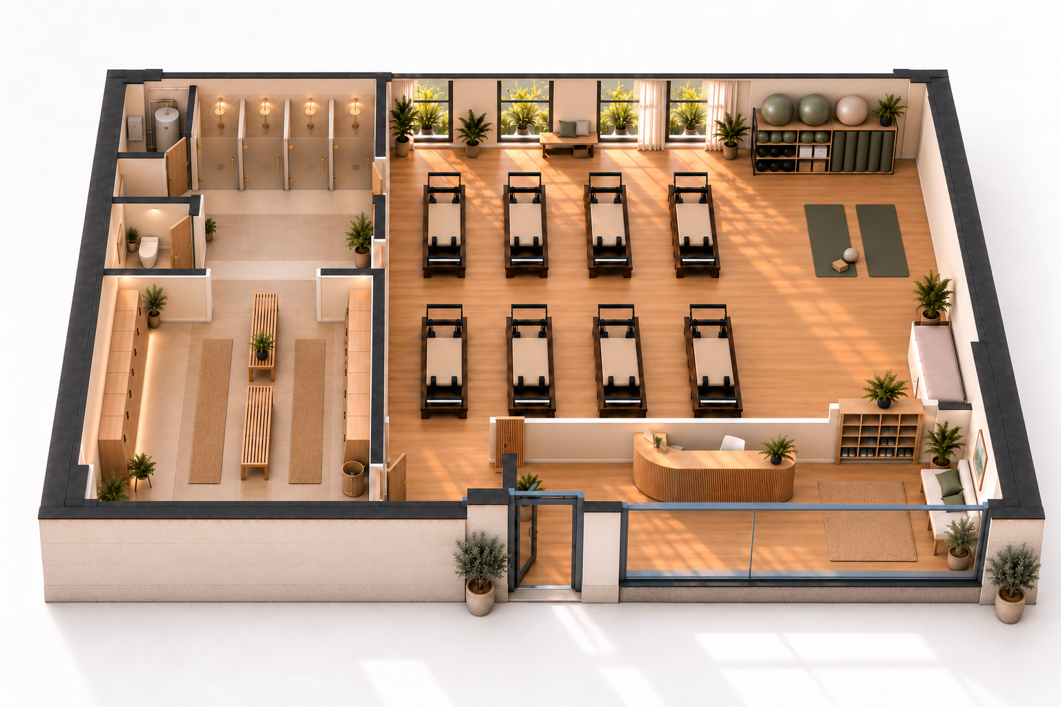 3D-Plan des Aura Studio Colmar